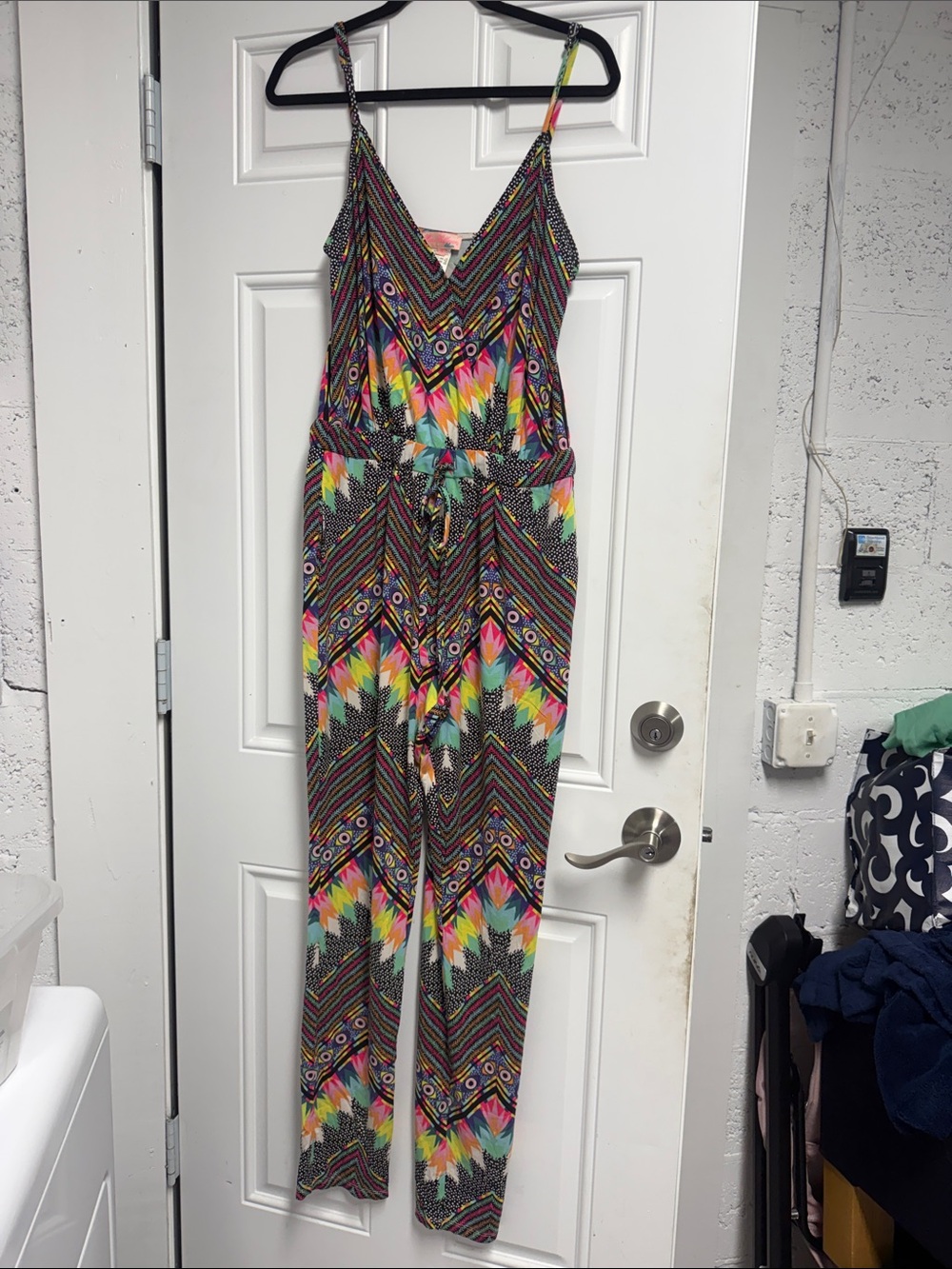 Multicolor Printed Spaghetti-strap Jumpsuit - MARA HOFFMAN Swim - Size Medium